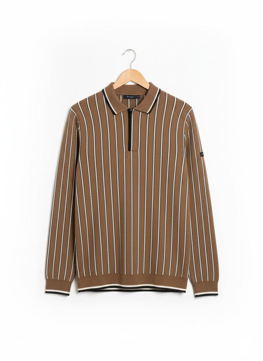 The Milano Stripe Knit Polo