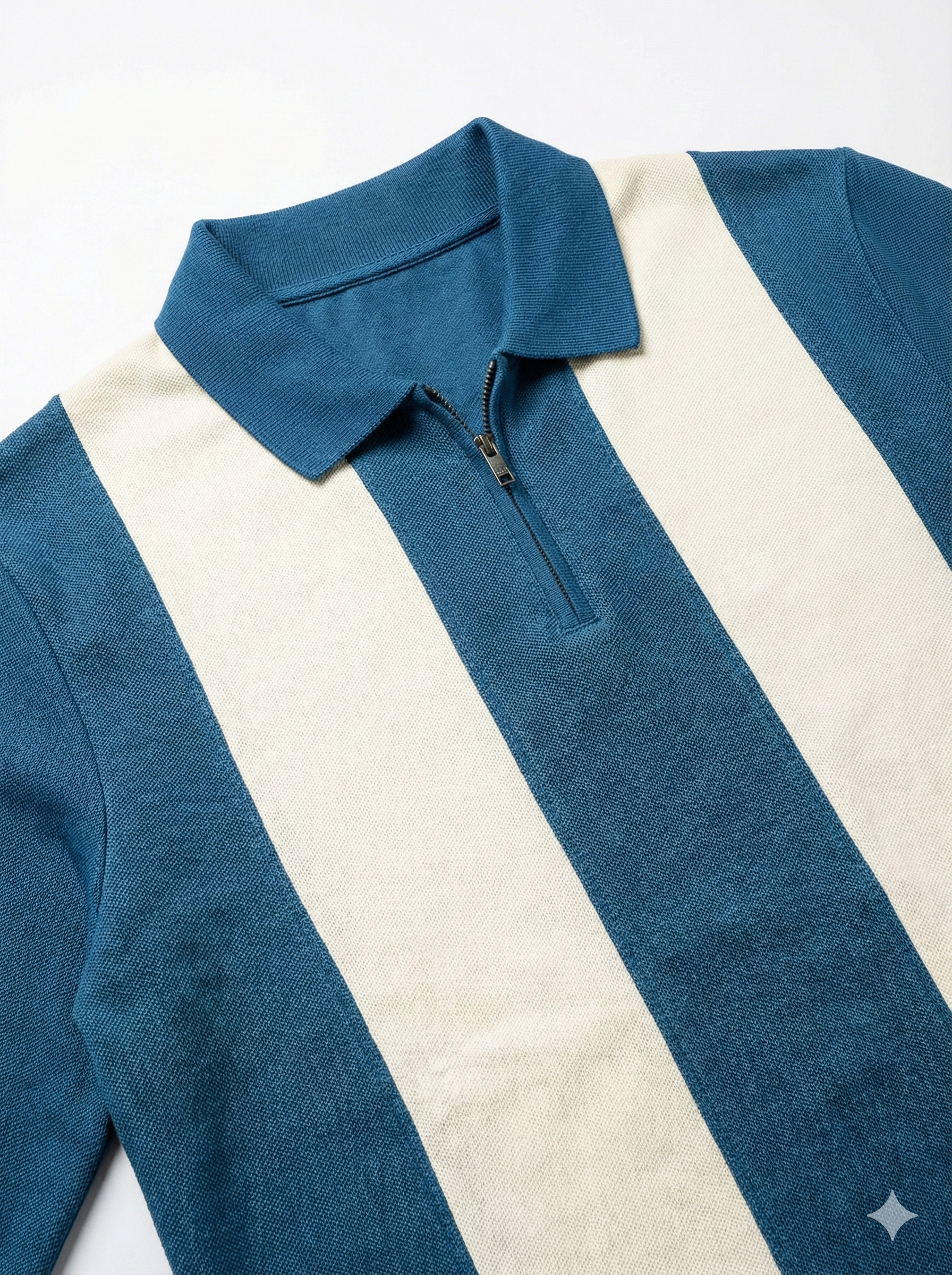 The Retro Block-Stripe Quarter-Zip
