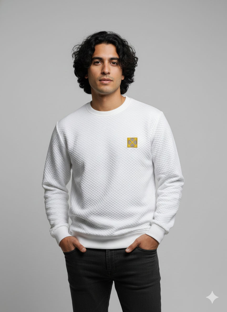 The Quilted Emblem Sweater